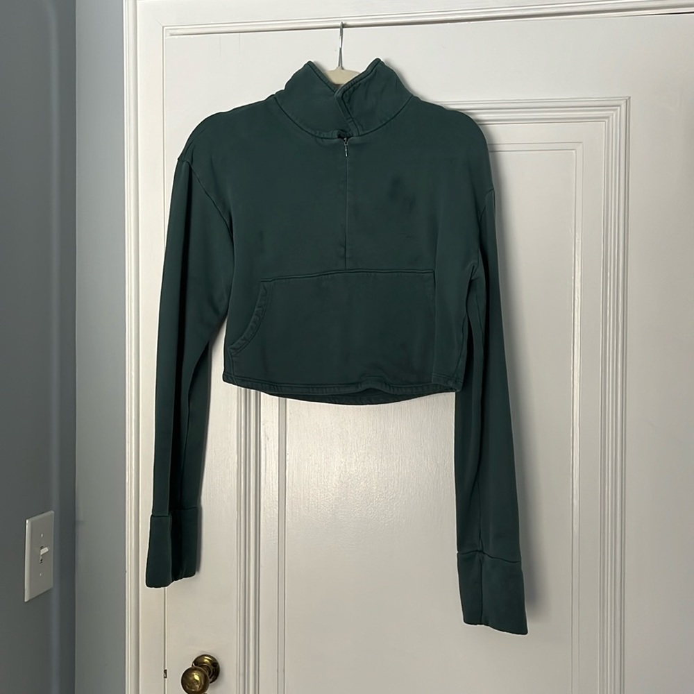 Joah brown crop half zip